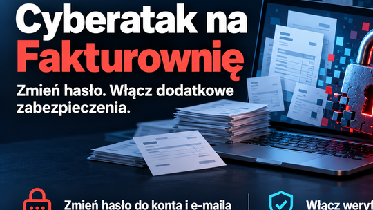 Cyberatak na Fakturownię. Pilny apel o zmianę haseł i włączenie dodatkowych zabezpieczeń