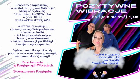 „Pozytywne Wibracje” w Augustowie. Muzyczny wieczór pełen emocji i wsparcia