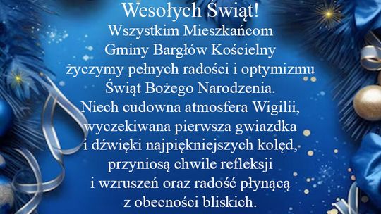 Władze gminy Bargłów Kościelny składają życzenia mieszkańcom