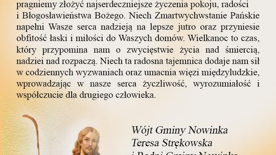 Życzenia od Gminy Nowinka