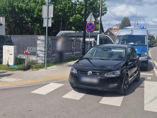 10-latek na hulajnodze elektrycznej spowodował kolizję