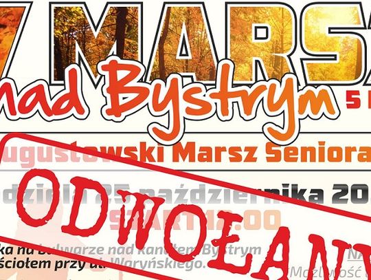 Augustowski marsz nad Bystrym odwołany 