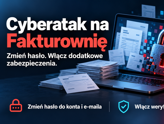 Cyberatak na Fakturownię. Pilny apel o zmianę haseł i włączenie dodatkowych zabezpieczeń
