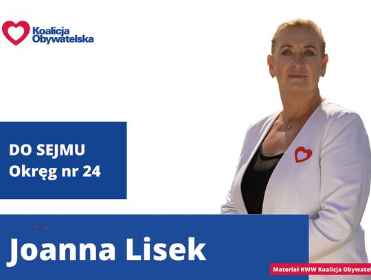 Joanna Lisek, kandydatka do sejmu z list KO zaprasza na Marsz Miliona Serc w Warszawie – 1 października