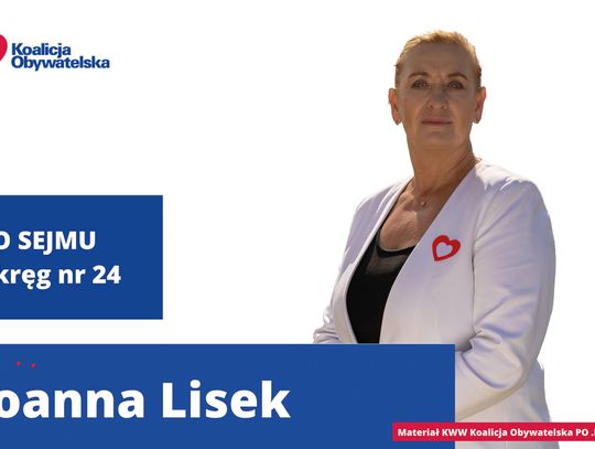 Joanna Lisek, kandydatka do sejmu z list KO zaprasza na Marsz Miliona Serc w Warszawie – 1 października