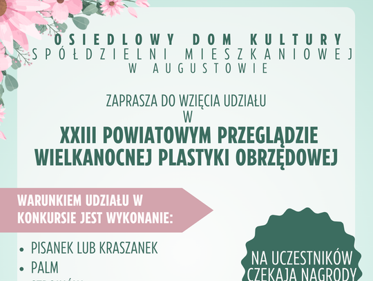 Konkurs na tradycyjne ozdoby wielkanocne w Augustowie. Prace można zgłaszać do 24 marca