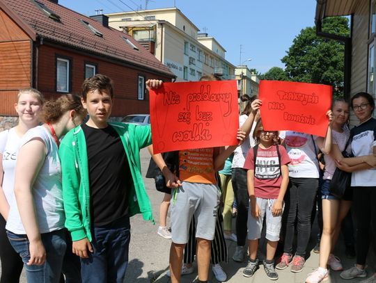 Młodzież z „dwójki” protestuje 