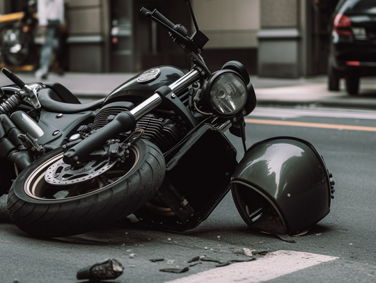 Motocyklista trafił do szpitala 