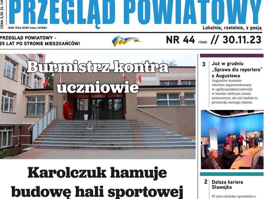 Pierwsza strona tygodnika Przegląd Powiatowy.