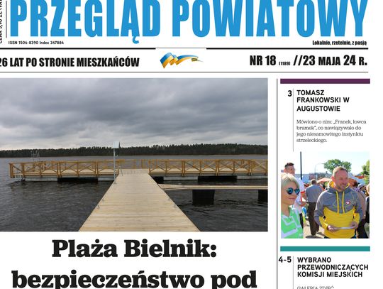 Pierwsza strona tygodnika Przegląd Powiatowy w Augustowie