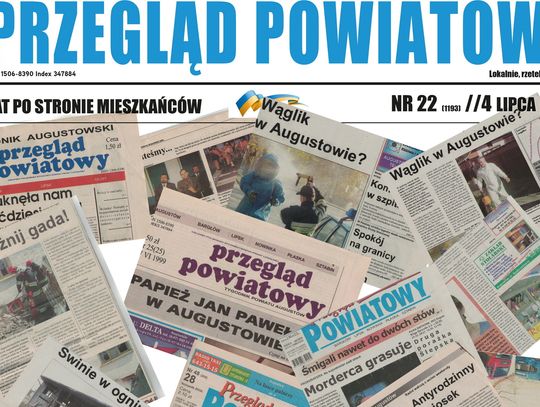 Pierwsza strona tygodnika Przegląd Powiatowy w Augustowie