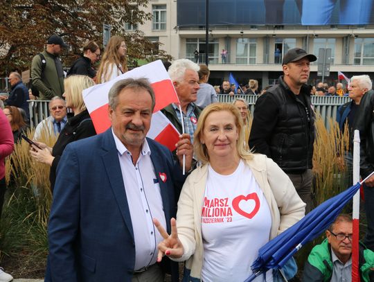 Leszek Cieślik i Joanna Lisek na Marszu Miliona Serc w Warszawie.