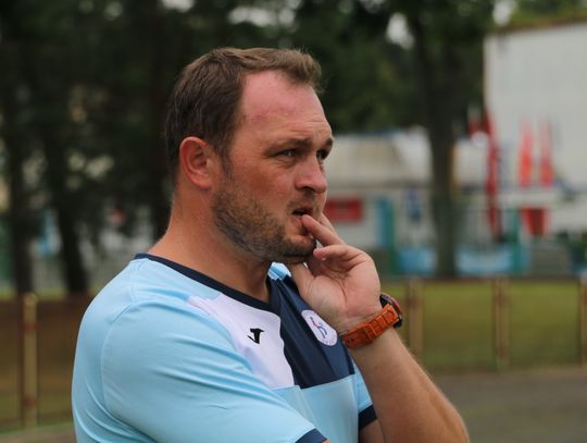Na zdjęciu Rafał Harasim, trener augustowskiej Sparty.