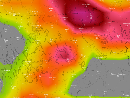 Uwaga! Możliwe  burze z gradem i silny wiatr