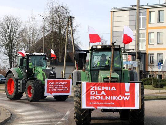 Zdjęcie ilustracyjne: Przejazd rolników ulicami Augustowa (9 lutego 2024 r.).