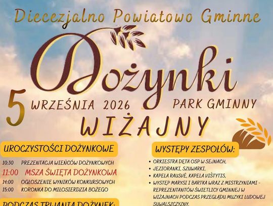 Wiżajny gospodarzem Dożynek Diecezjalnych