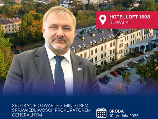 Dziś do Suwałk przyjeżdża Minister Sprawiedliwości Waldemar Żurek Dziś do Suwałk przyjeżdża Minister Sprawiedliwości Waldemar Żurek