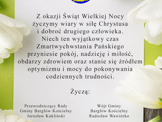 Życzenia od Gminy Bargłów Kościelny