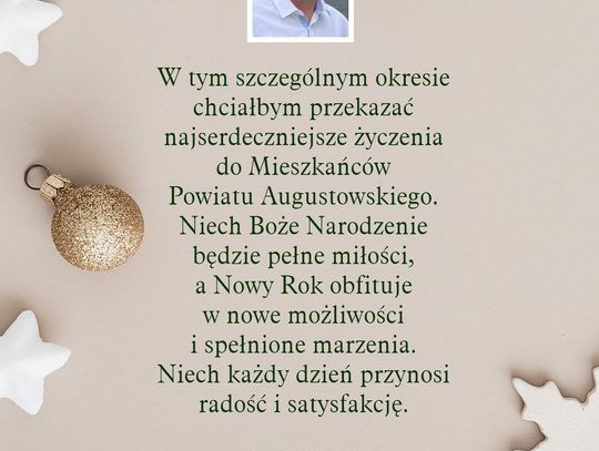 Życzenia od Jacka Niedźwiedzkiego, posła na Sejm RP