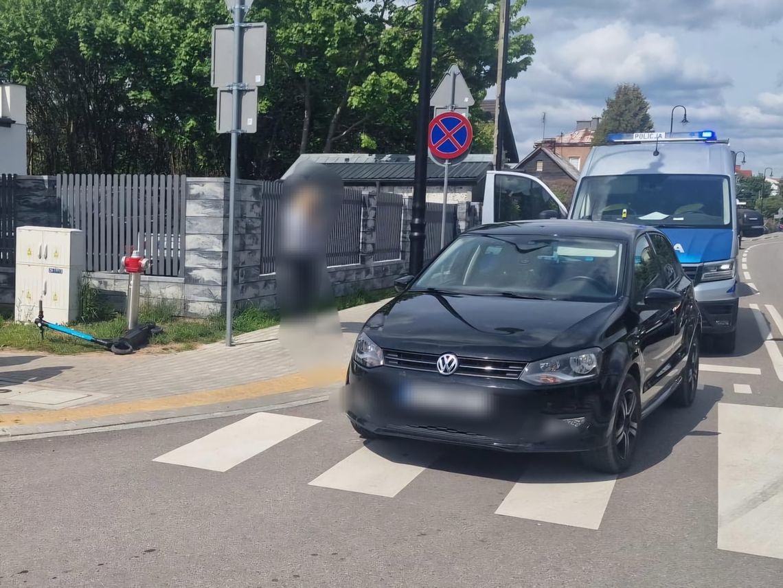 10-latek na hulajnodze elektrycznej spowodował kolizję