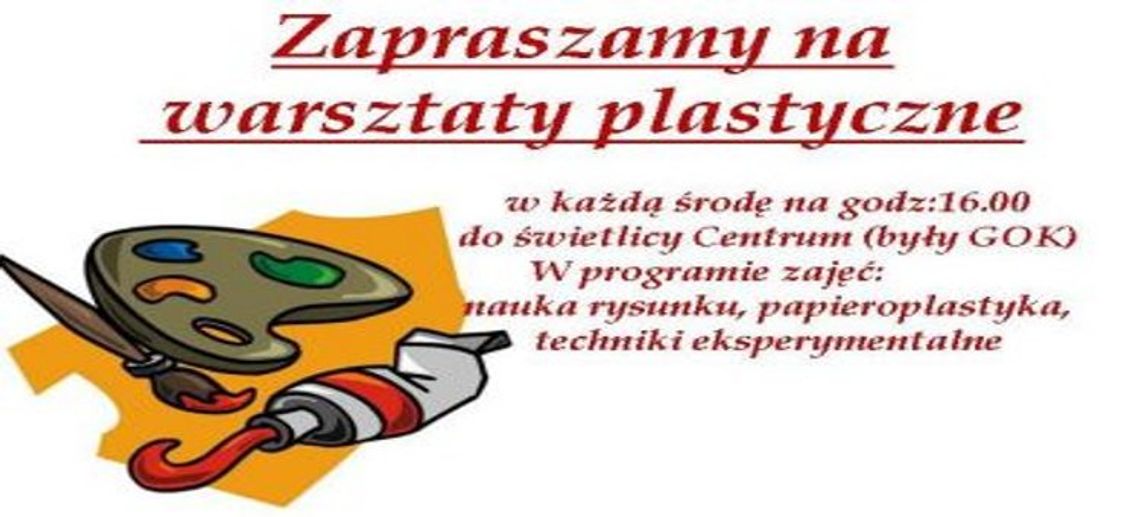 Centrum Biblioteczno - Kulturalne w Sztabinie zaprasza na warsztaty plastyczne