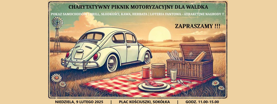 Charytatywny Piknik Motoryzacyjny w Sokółce – pomóż Waldkowi i ciesz się motoryzacyjnymi atrakcjami!