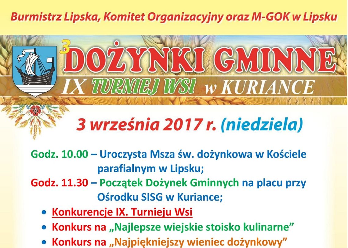 Dożynki Gminne, Lipsk, 3.09.2017 Kurianka
