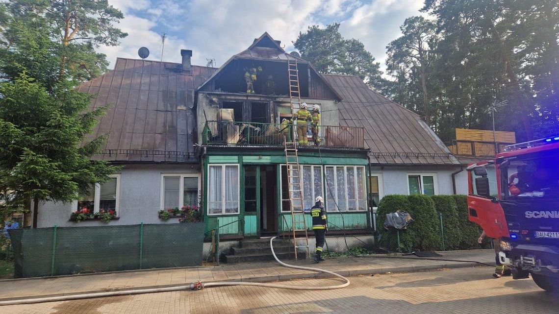 Dramatyczny pożar na ulicy Zarzecze w Augustowie