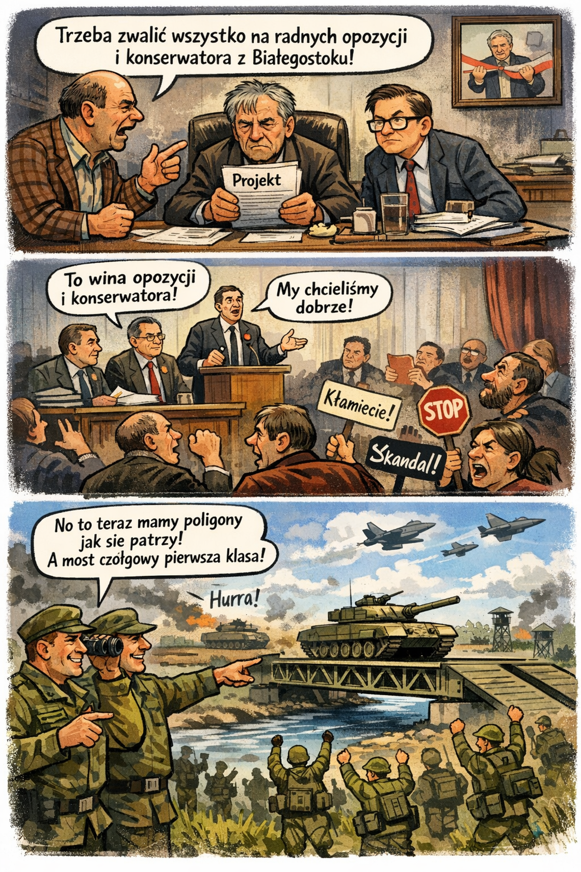 Dumne poligony nad jeziorem