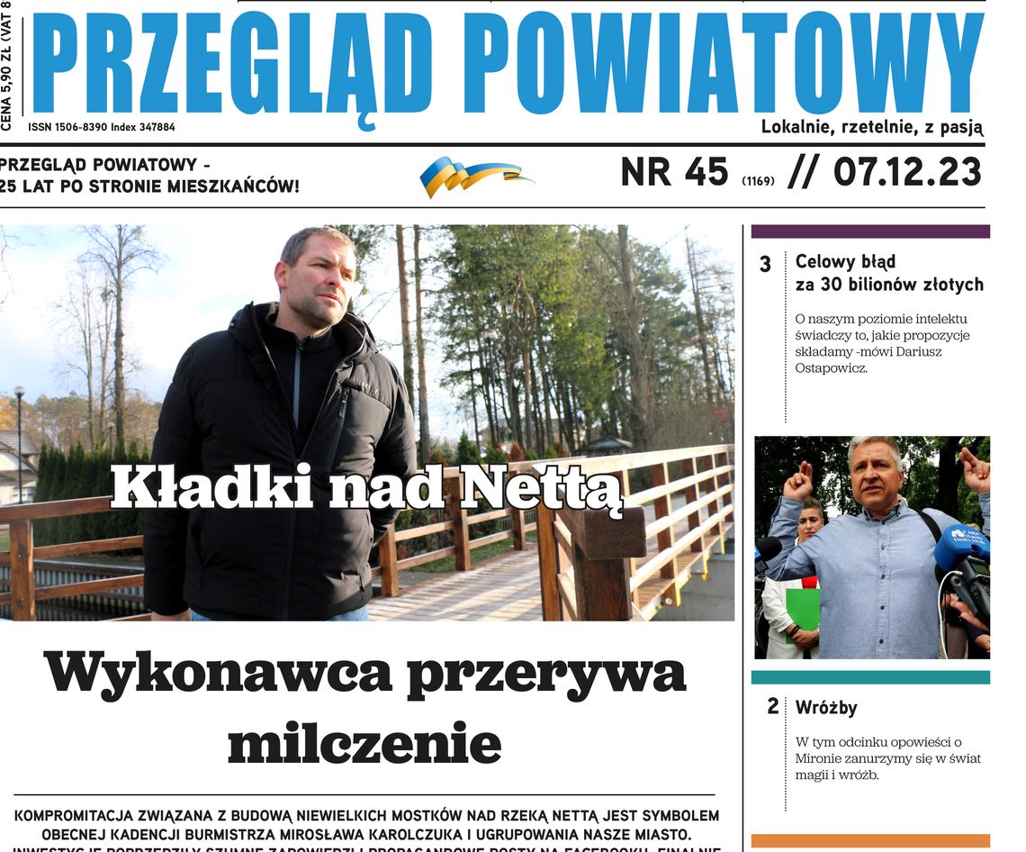 Pierwsza strona tygodnika Przegląd Powiatowy w Augustowie