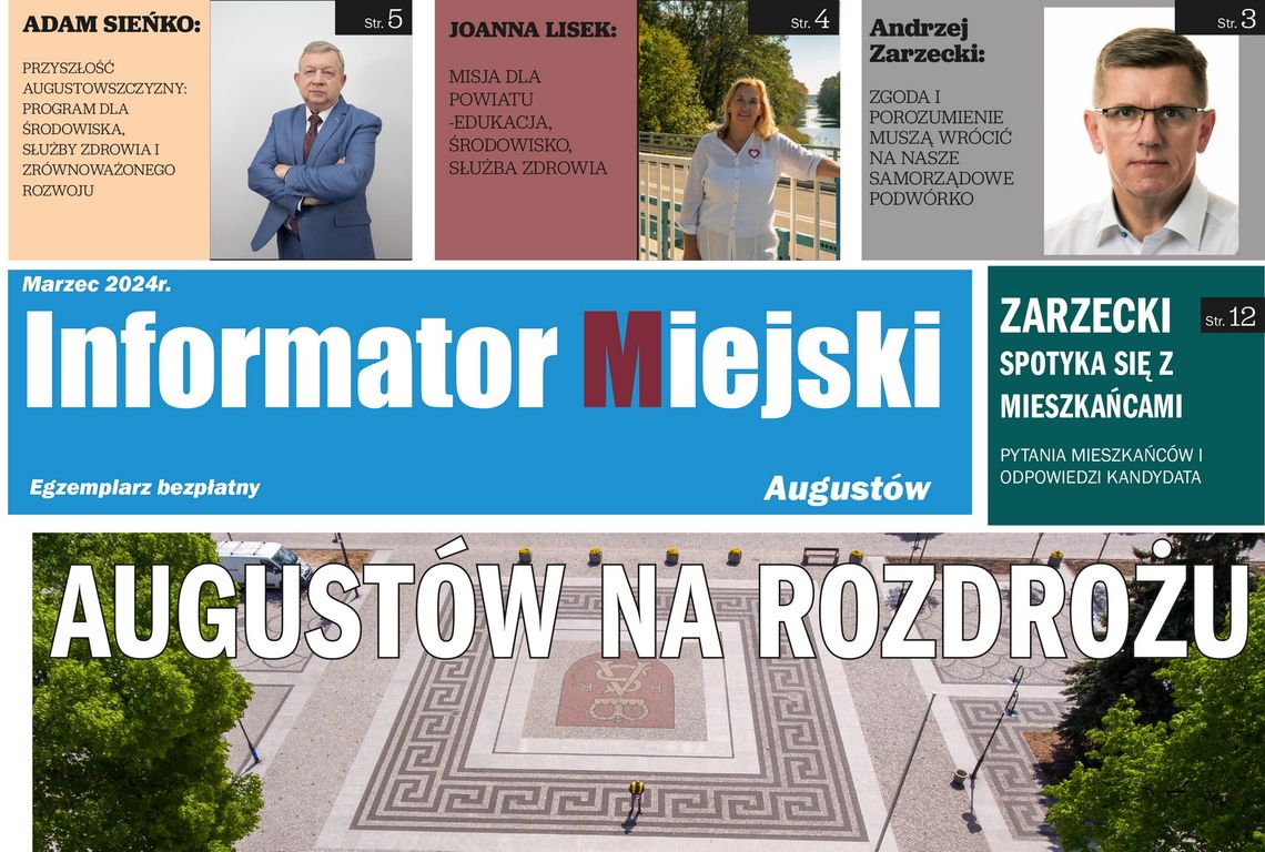 Okładka Informatora Miejskiego marzec 2024