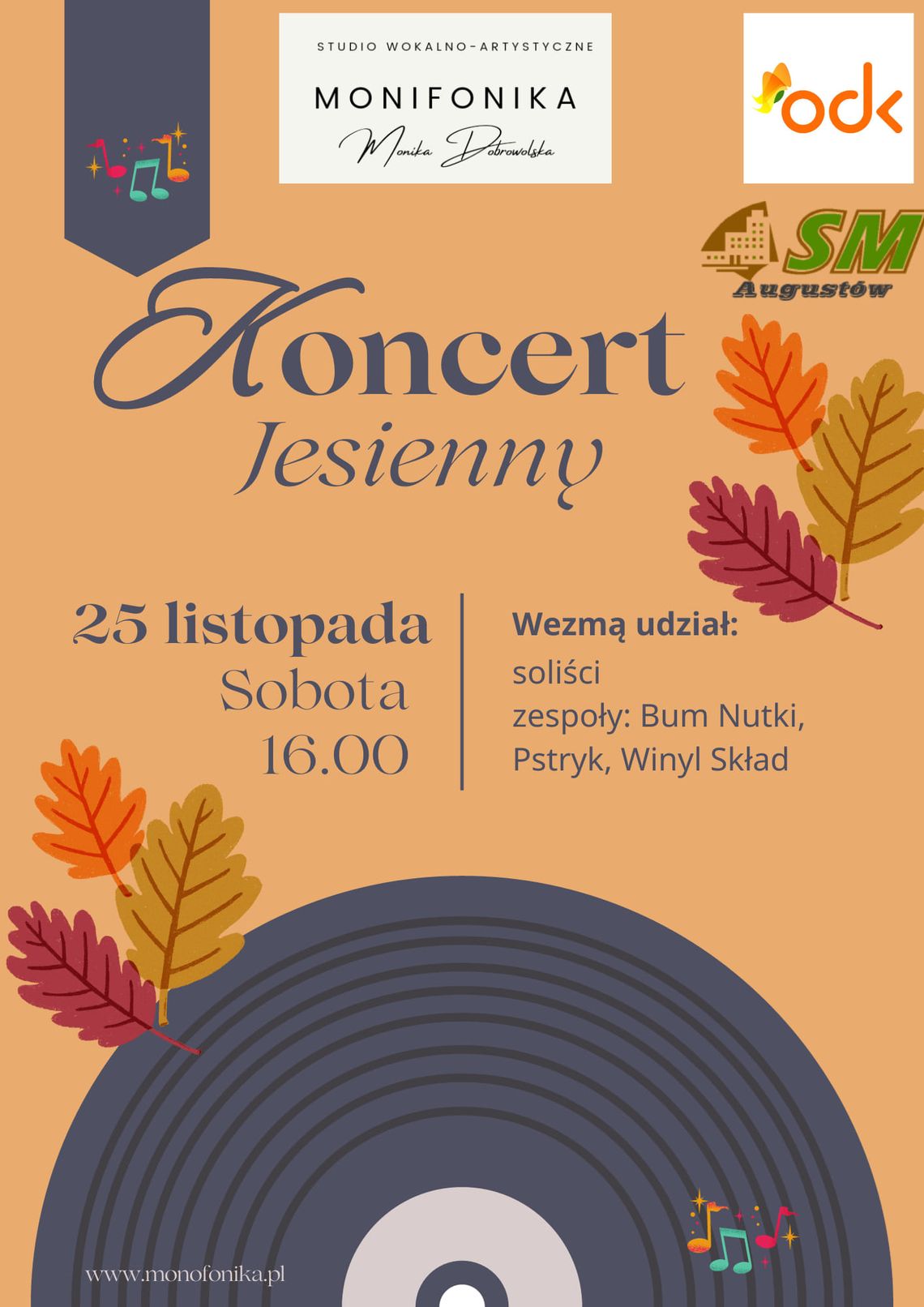 Jesienny koncert w Osiedlowym Domu Kultury w Augustowie