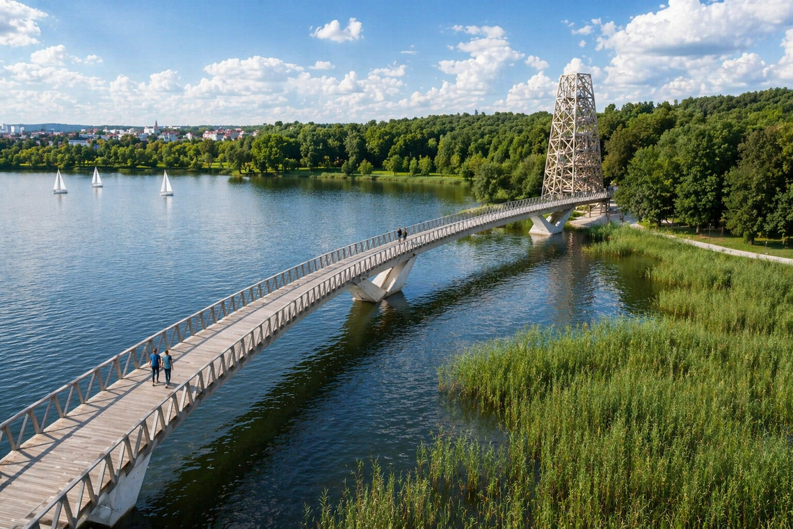 Kładka za 75 milionów. Turystyczna dla mieszkańców, wojskowa dla Brukseli Kładka za 75 milionów. Turystyczna dla mieszkańców, wojskowa dla Brukseli