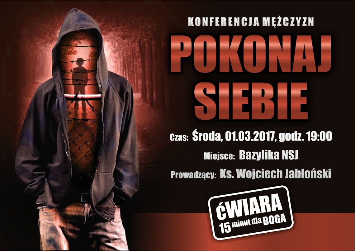 Konferencja Ćwiary "Pokonaj siebie" - zaproszenie