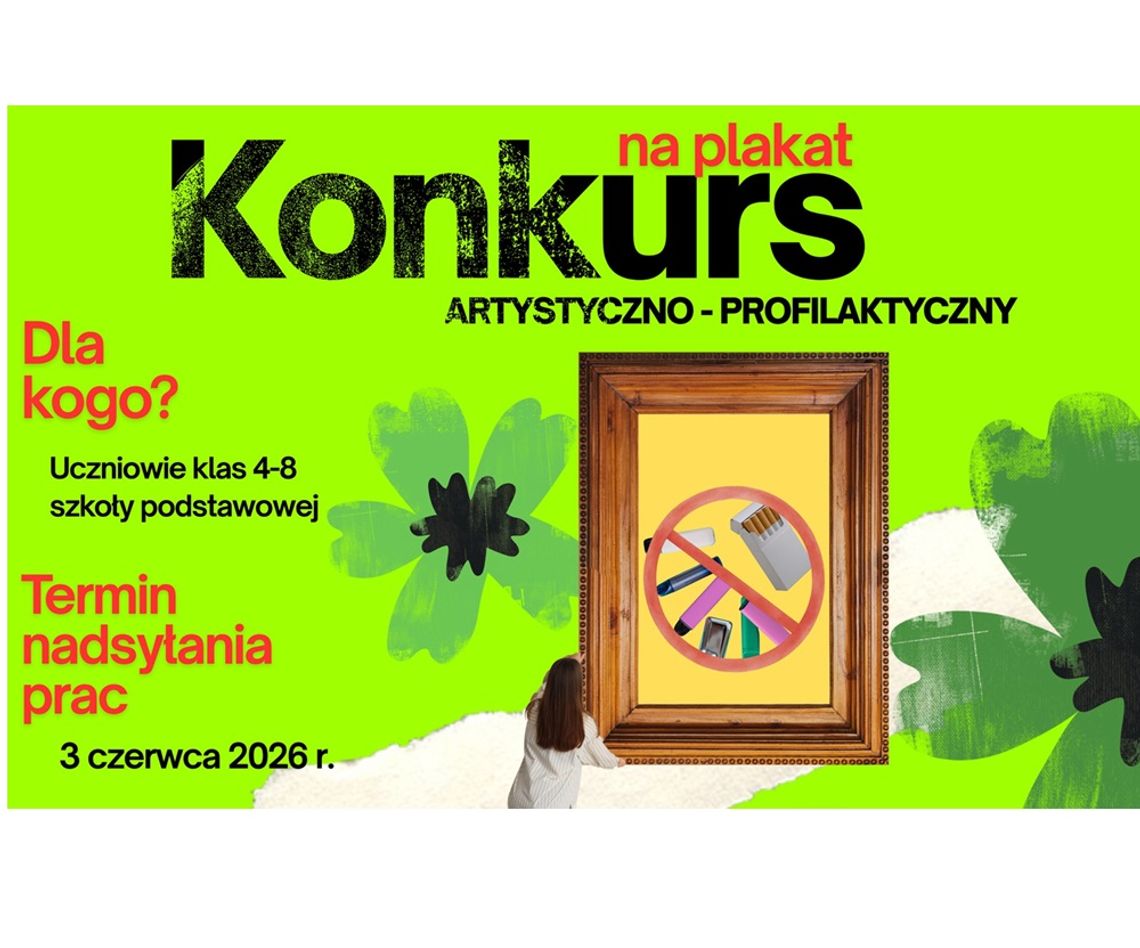 Konkurs plastyczny w Augustowie z okazji Światowego Dnia Rzucania Palenia