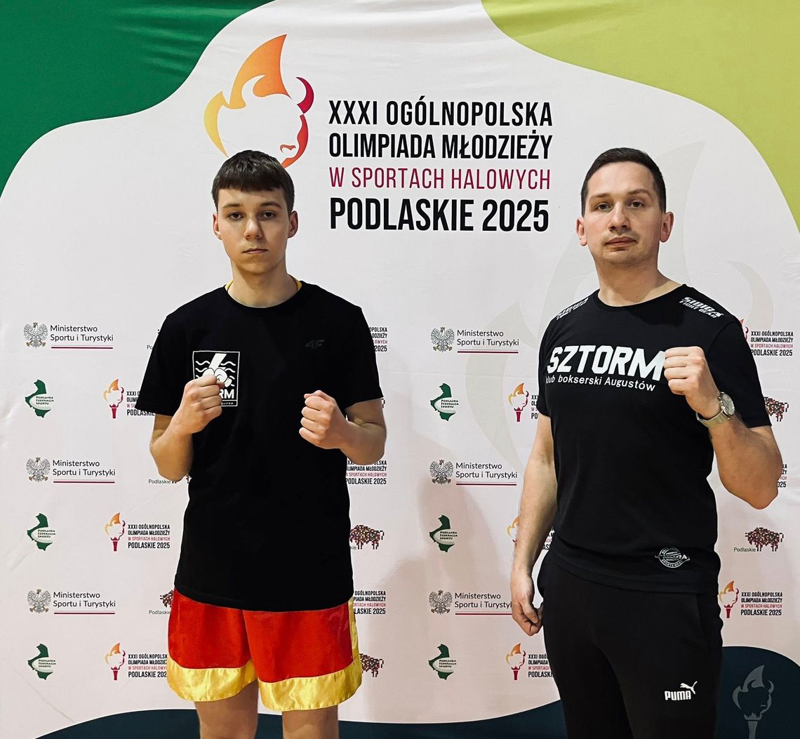 Młody pięściarz z Augustowa walczył w finałach Ogólnopolskiej Olimpiady Młodzieży