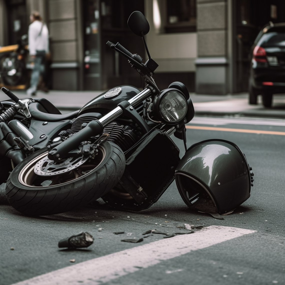 Motocyklista trafił do szpitala 