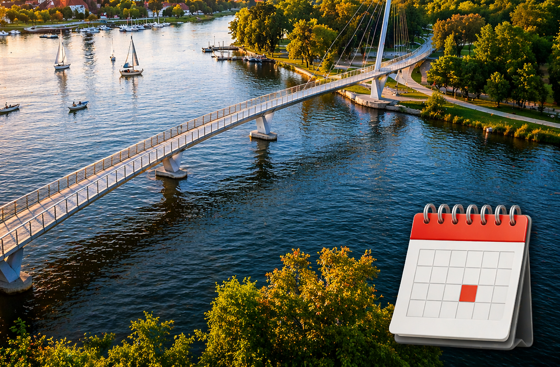 Pełne kalendarium kładki nad Nettą Pełne kalendarium kładki nad Nettą
