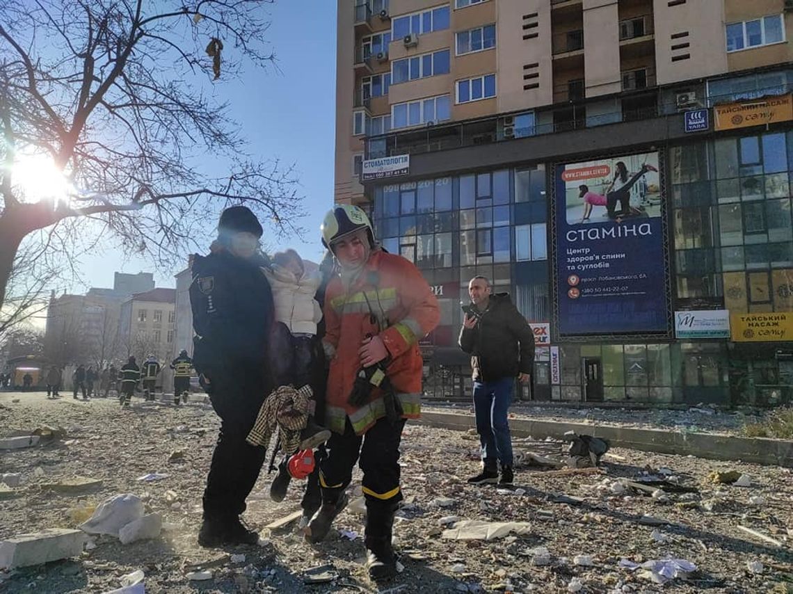 Pięć osób zginęło w wyniku ostrzału wieży telewizyjnej w Kijowie  (Galeria)