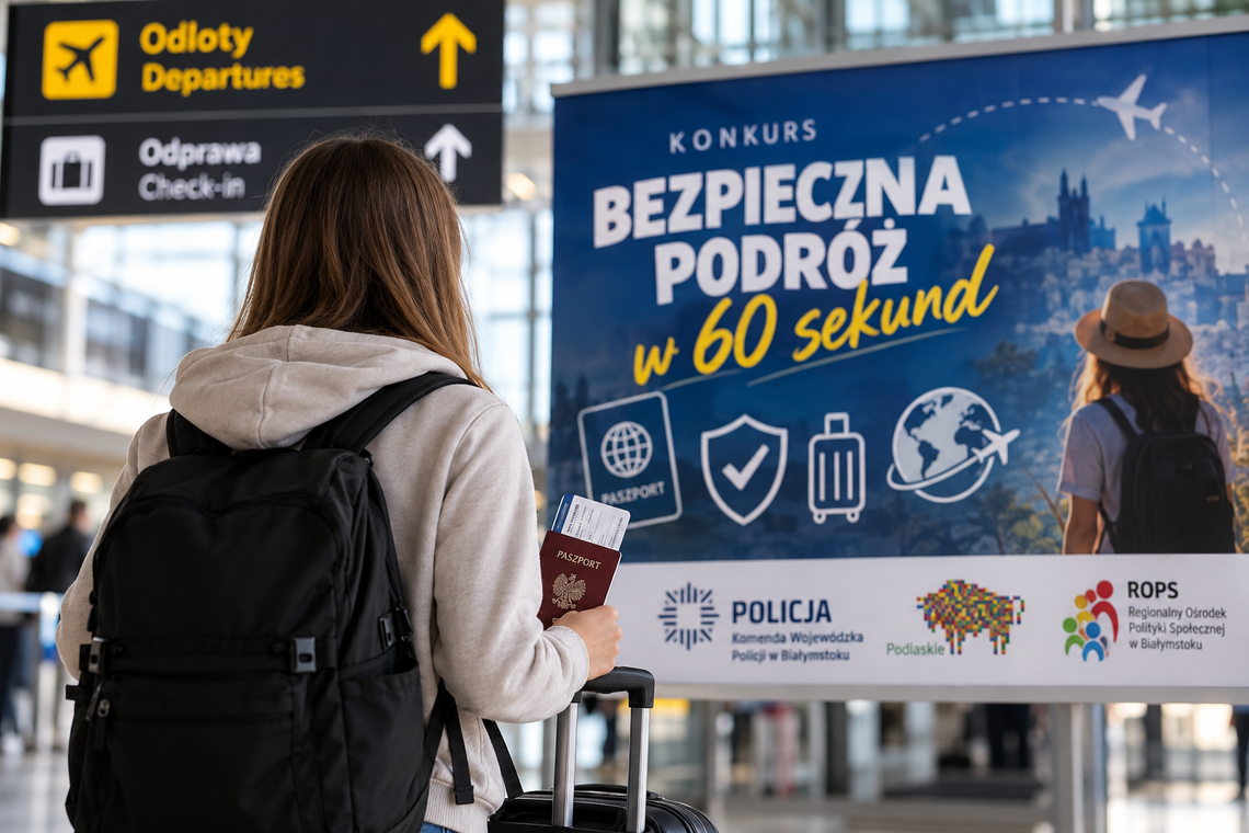 Podlaska Policja ogłasza konkurs „Bezpieczna podróż w 60 sekund” Podlaska Policja ogłasza konkurs „Bezpieczna podróż w 60 sekund”