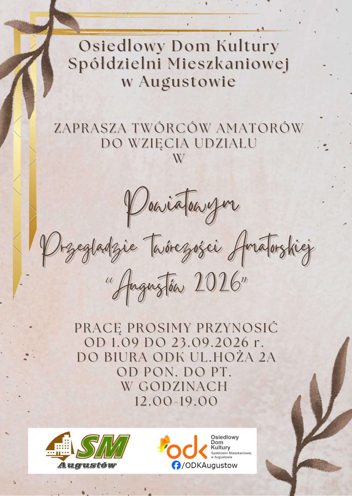 Pokaż swój talent. Trwa nabór do Powiatowego Przeglądu Twórczości Amatorskiej
