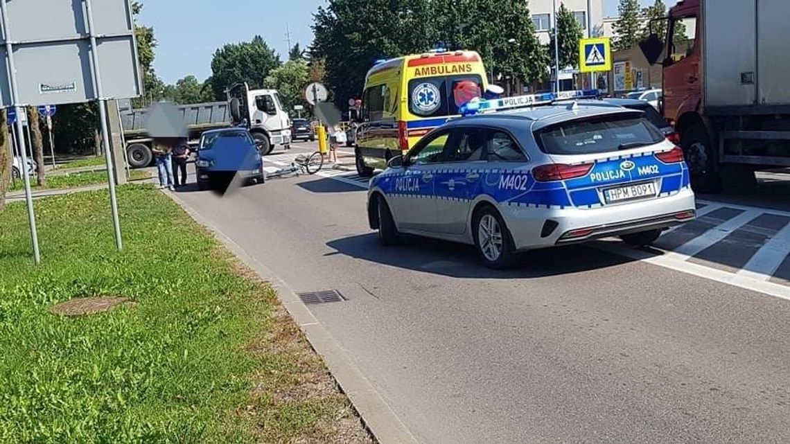 Potrącenie rowerzystki w Augustowie 