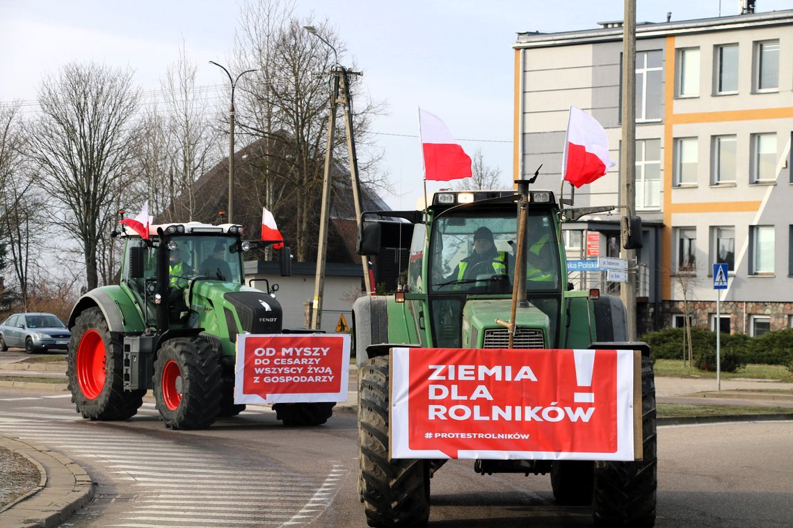 Protest rolników na ulicach Augustowa (video/ zdjęcia)