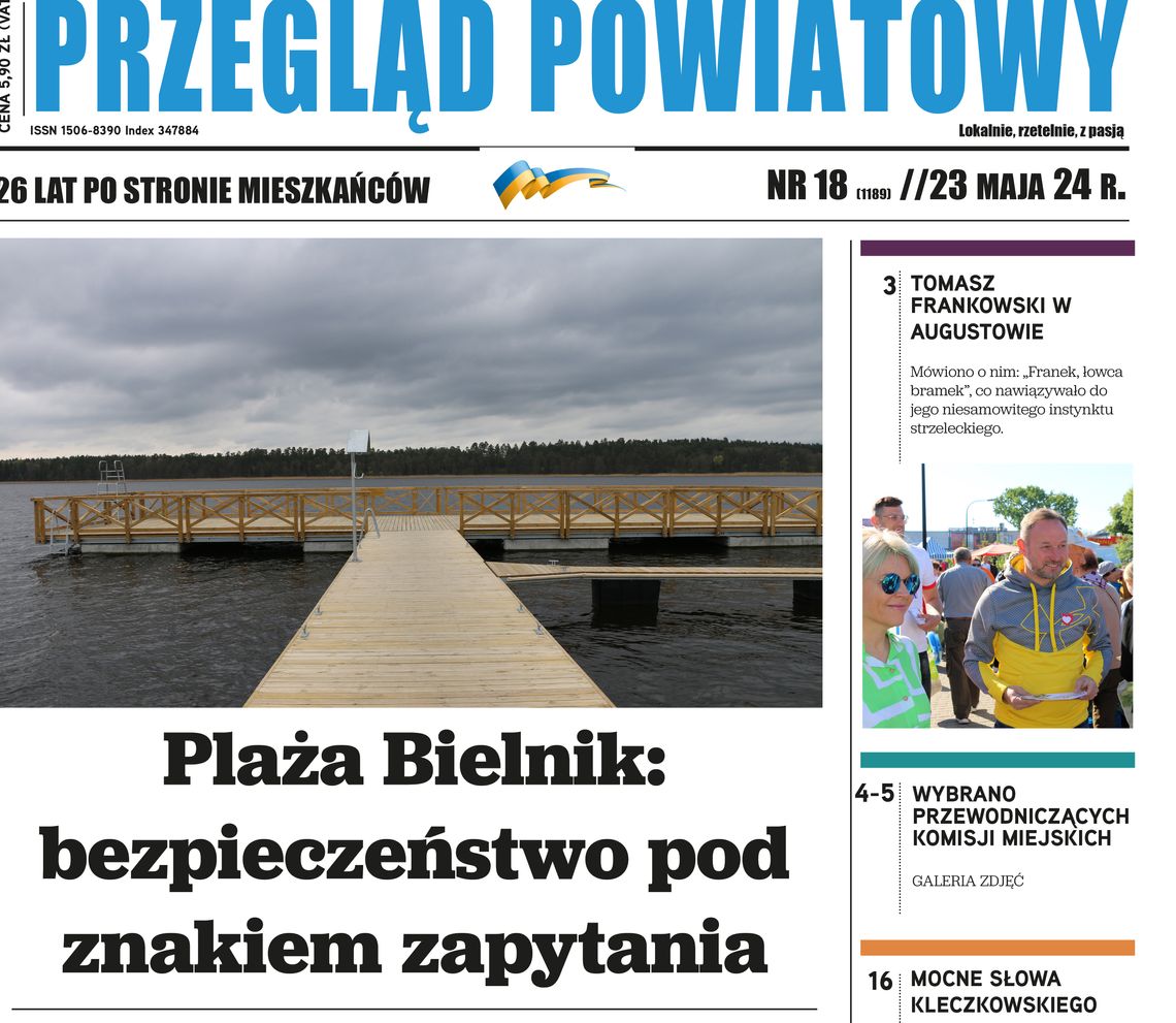 Pierwsza strona tygodnika Przegląd Powiatowy w Augustowie