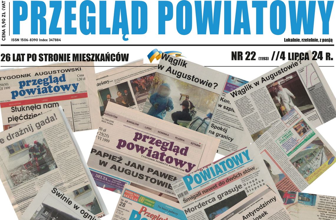 Pierwsza strona tygodnika Przegląd Powiatowy w Augustowie