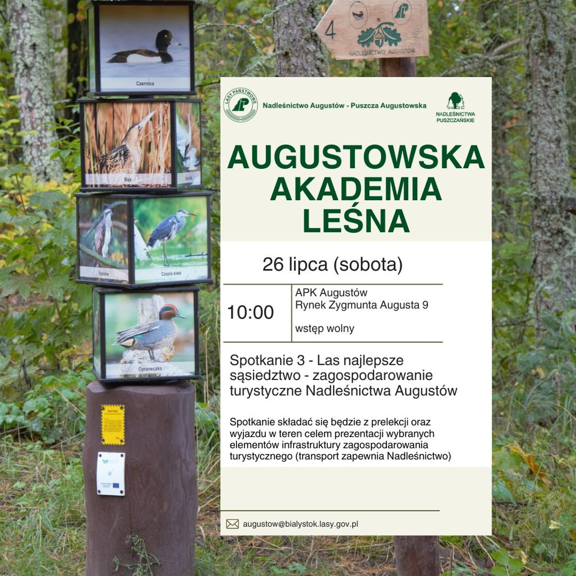 Spotkanie Augustowskiej Akademii Leśnej i wycieczka do rezerwatu Stara Ruda