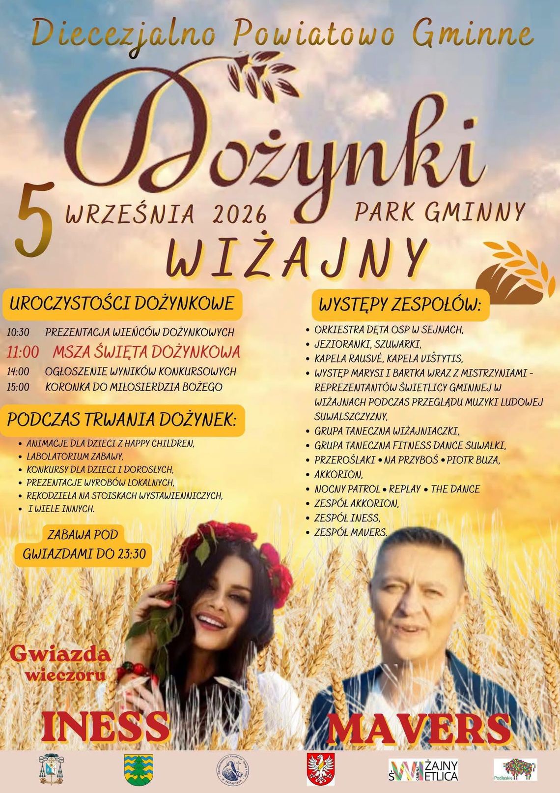 Wiżajny gospodarzem Dożynek Diecezjalnych Wiżajny gospodarzem Dożynek Diecezjalnych