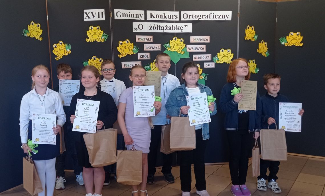XVII Gminny Konkurs Ortograficzny „O żółtą żabkę” dla klas II-III