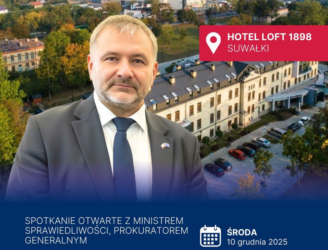 Dziś do Suwałk przyjeżdża Minister Sprawiedliwości Waldemar Żurek