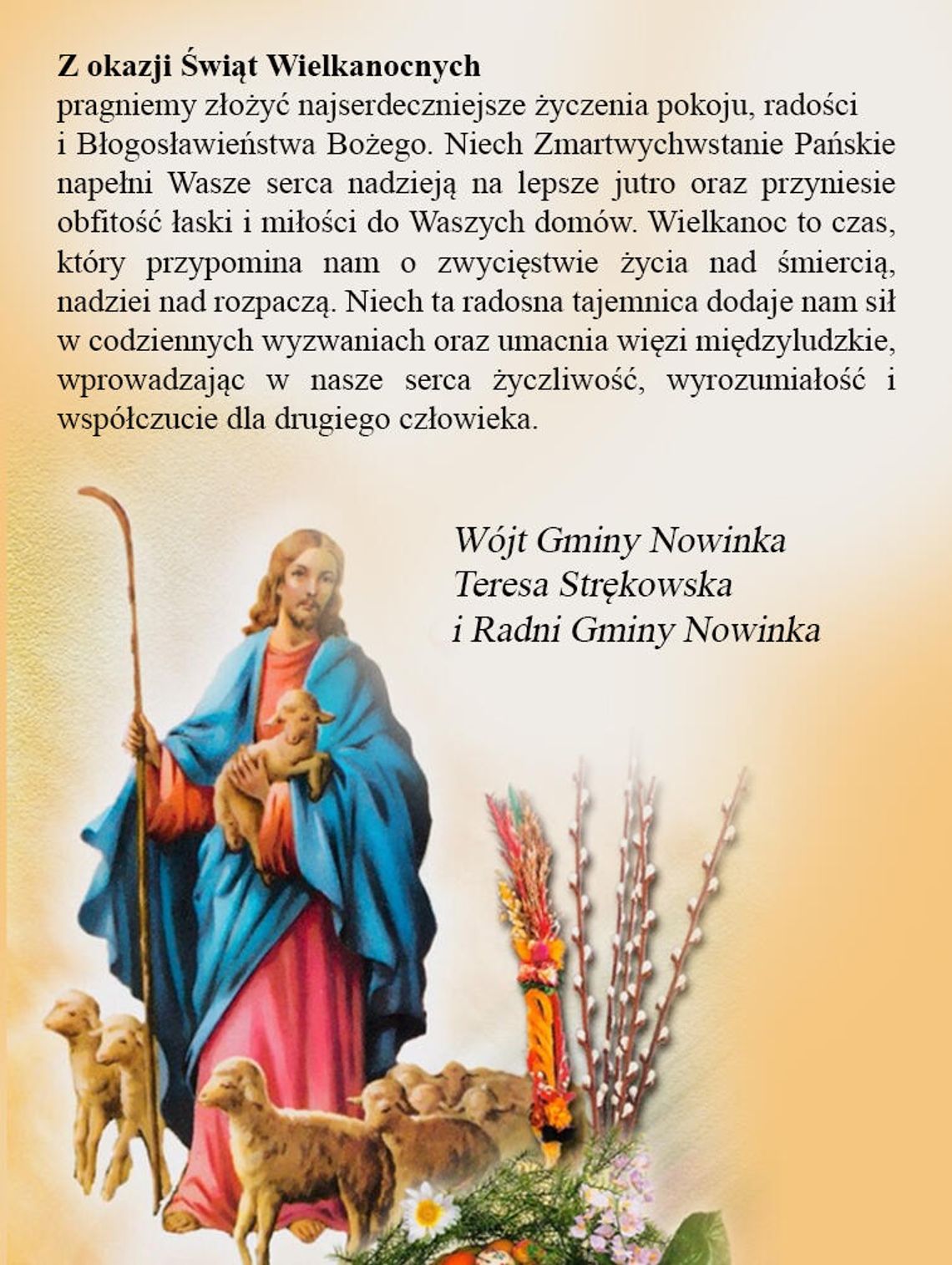 Życzenia od Gminy Nowinka